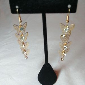Crystal Charms Gold Plated earrings